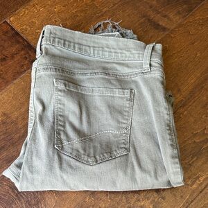 NYDJ Olive Green Wide Cuff Capri Jeans